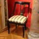 18th Century French Directoire Mahogany Chairs with Silk Blend Upholster Fabric, Set of 4