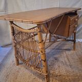 60s bamboo and rattan desk.