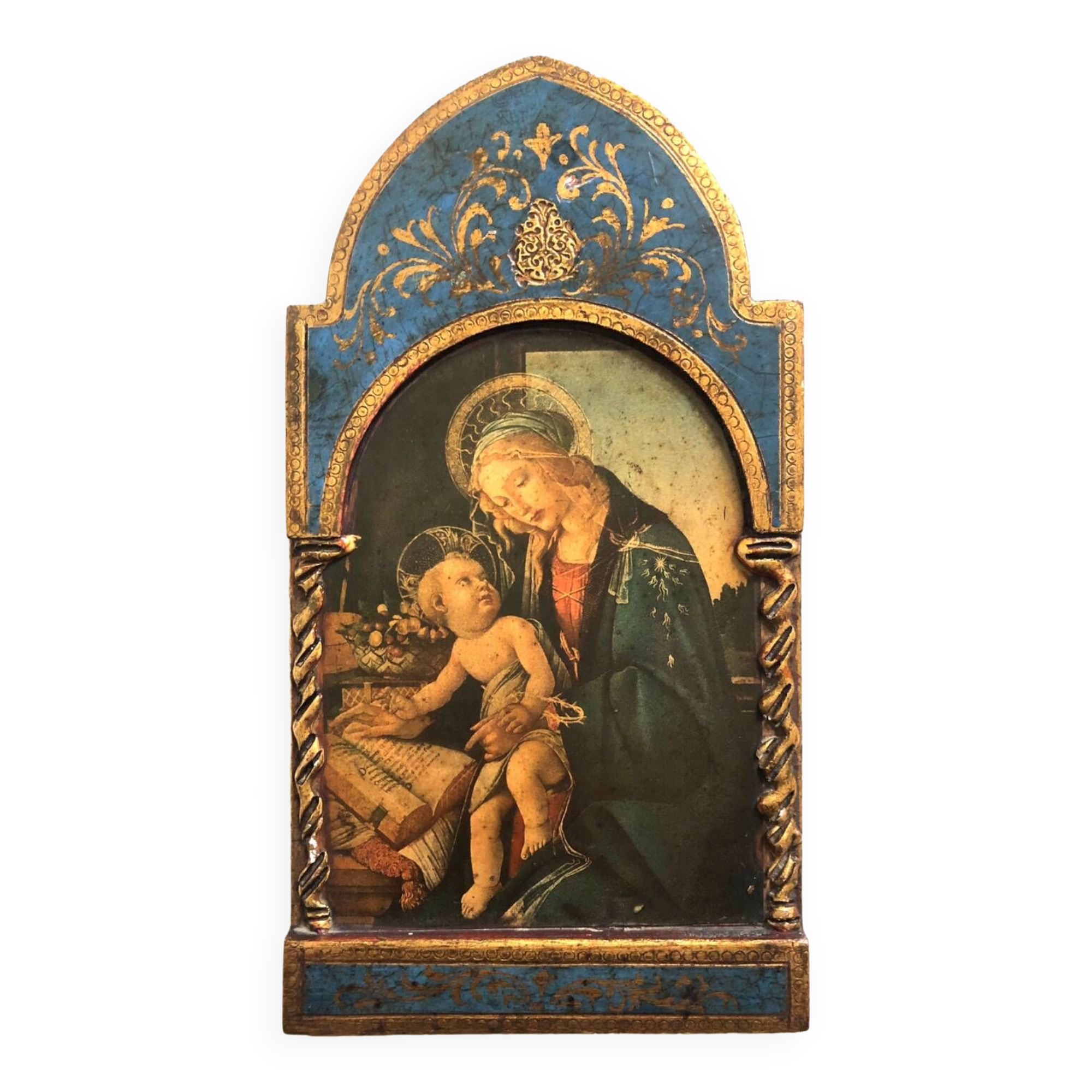 Blue Golden Wood Icon