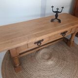 Solid oak farmhouse coffee table