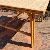 1960 signed rattan coffee table