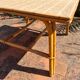 Table basse rotin 1960 signée