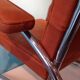 Modernist armchair in leather and chrome - 1940