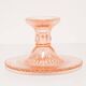 Pale pink glass candlestick mid-century, Europe, 1960s