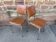 2 vintage leatherette and chrome chairs 1970