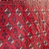 Nice big vintage carpet Bokhara handmade 200x282 cm