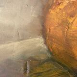 Vintage Still life with Pumkin oil Painting on Canvas signed