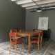 Series of red chairs