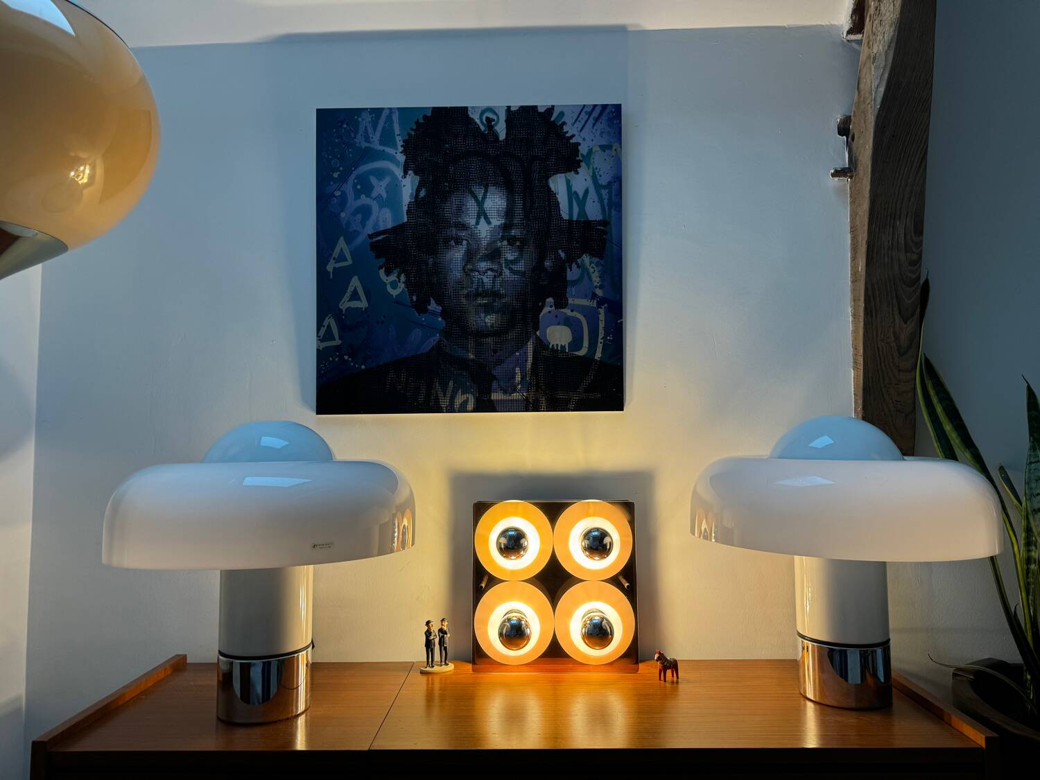 Applique Vintage 4 Feux Jocelyne Trocmé Oxar Modèle Disco