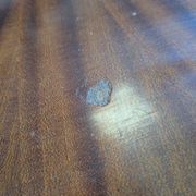 Vintage German round coffee table in sun veneer – W. Germany, an