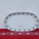 Oval Basque flat green and red porcelain