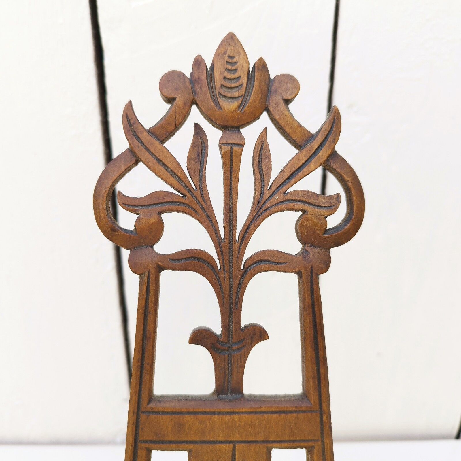 Porte photo vintage  bois sculpté chevalet