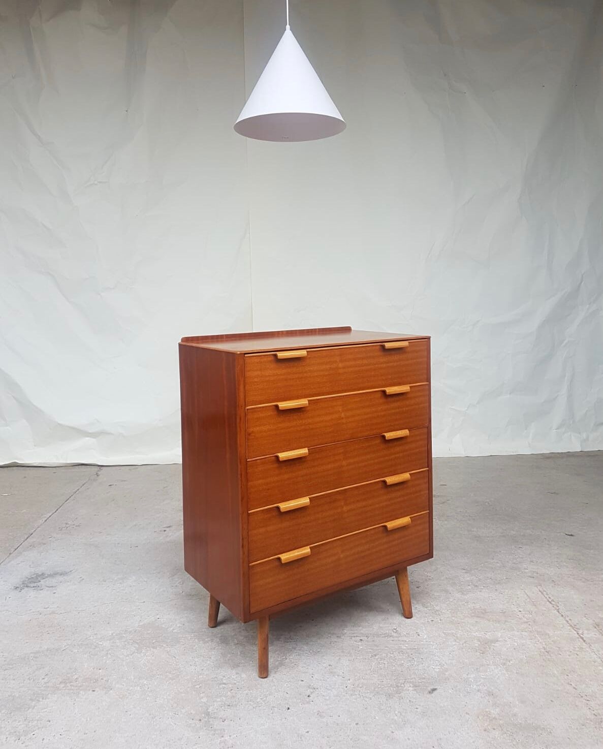 Walnut tallboy chest of drawers