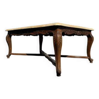 Monumental Burgundy game table in Louis XV style
