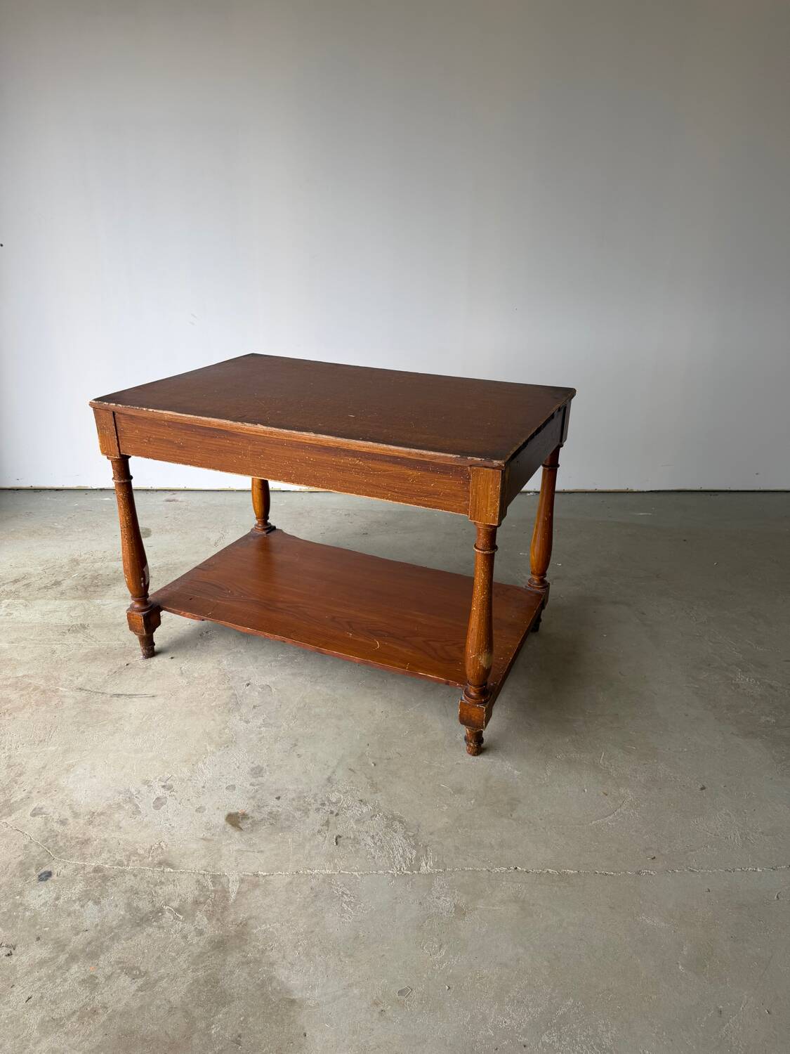 Old work table / draper from a wooden haberdashery.