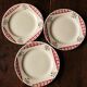Lot 6 small mismatched plates Niger Corsica red Digoin Sarreguemines