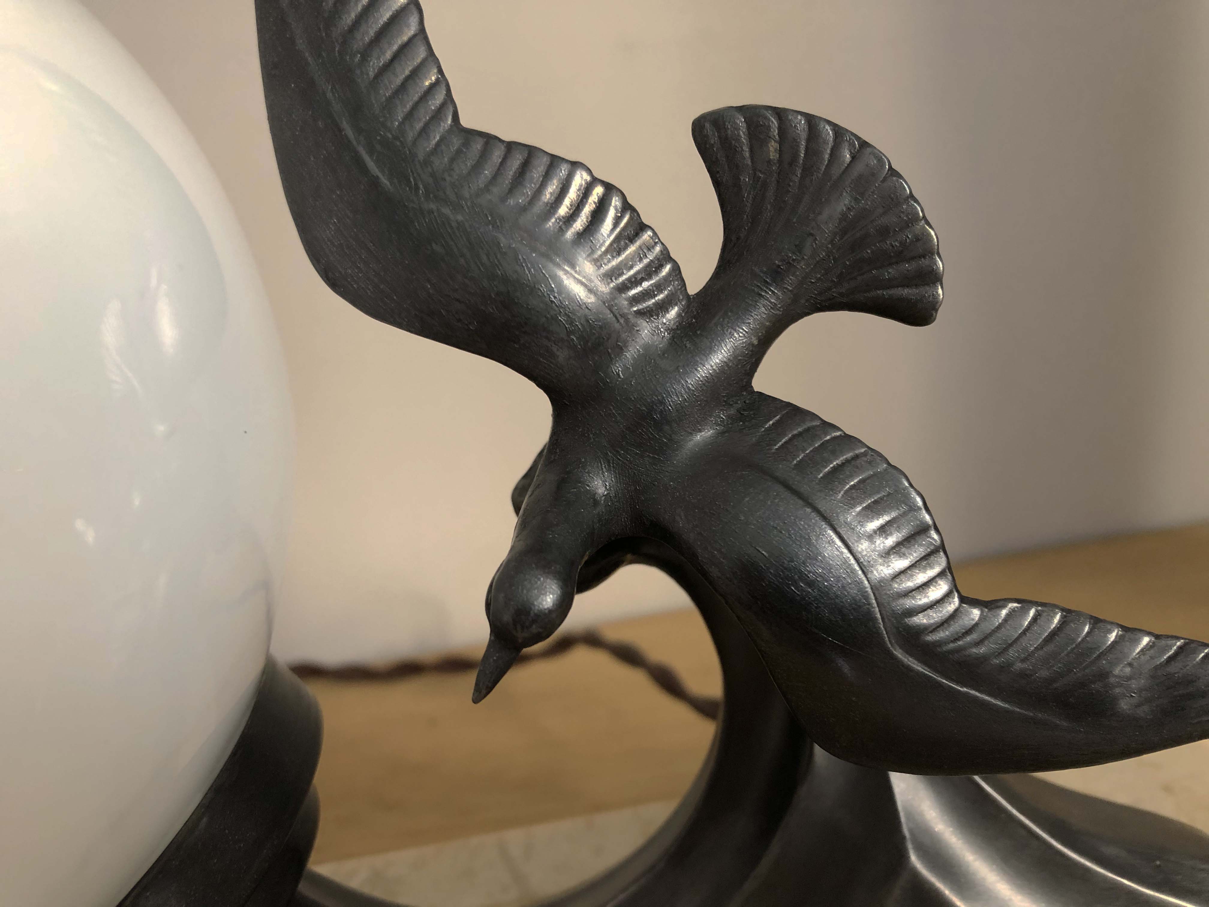 Art Deco Bird Nightlight, Marble, Regular and Opaline