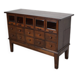 Antique German Oak Haberdashery Shop Cabinet, 1920/30s