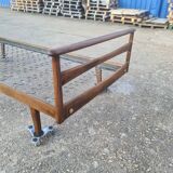 Single bed, Scandinavian teak daybed with compass feet, 1960s