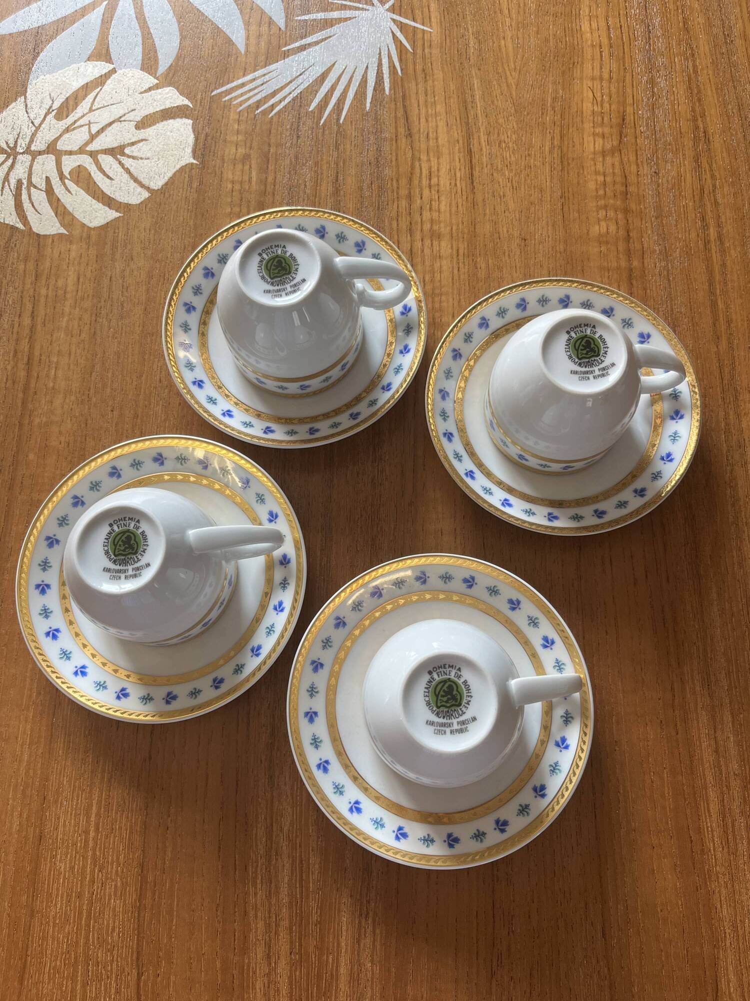 Service of 12 fine porcelain pieces Karlovy Vary Porcelain