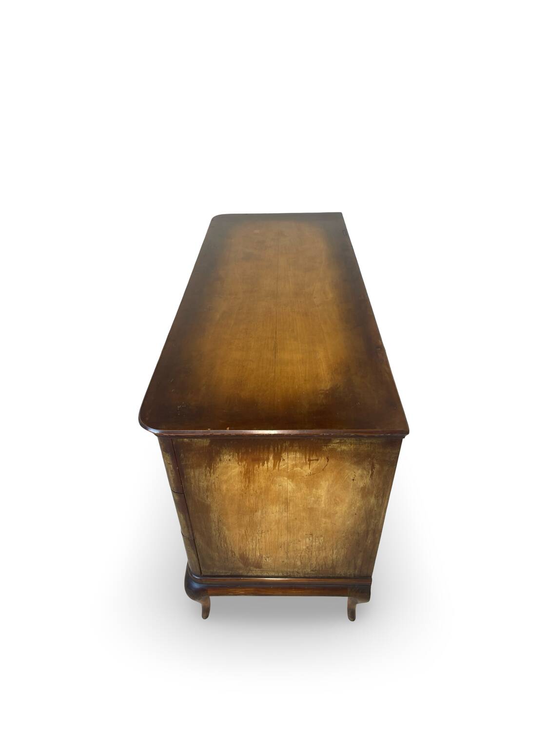 Commode italienne en placage et bois massif de noyer, années 1940-1950