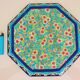 Glazed ceramic trivet, Longwy enamels, art deco