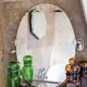 Adjustable oval beveled mirror