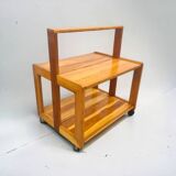 Brutalist Scandinavian Pine Serving Trolley 1960, Sweden