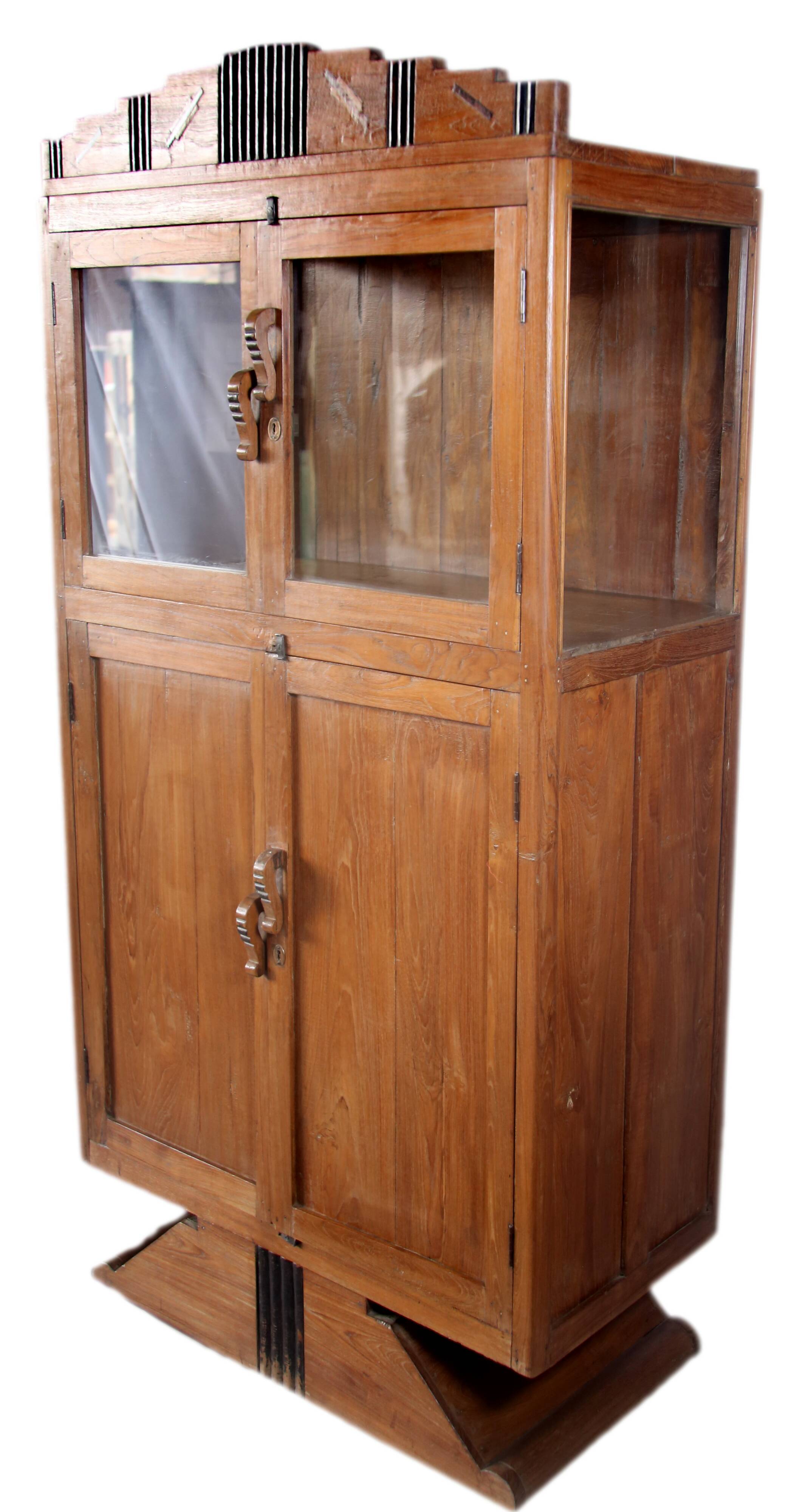 Former Art Deco radio furniture in Burmese teak