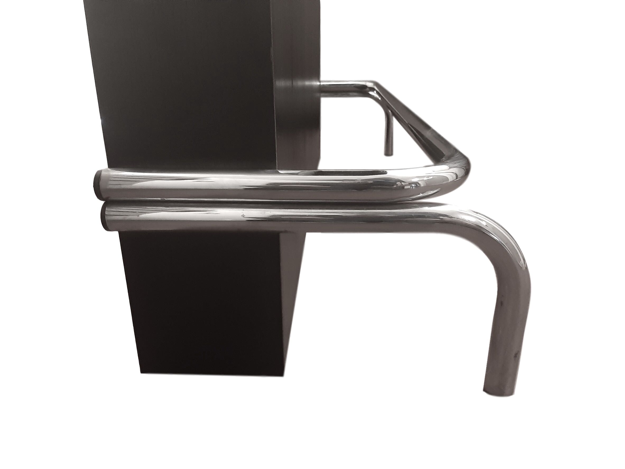 Chrome and velvet cocktail bar, 1970s