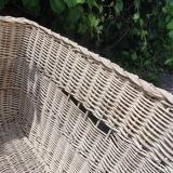 Rattan basket cradle