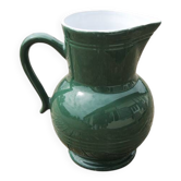 Ancienne carafe en céramique verte Emile Henry