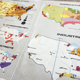 Vintage school map of the United States MDI year 1987