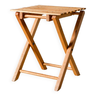Small folding wooden stool 1970
