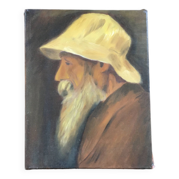 Chinese portrait with a hat