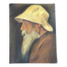 Chinese portrait painting with hat