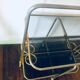 70's foldable metal and glass rolling service