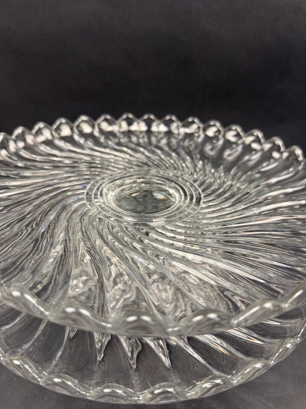 Baccarat, pair of compotiers, fruit bowls model Bamboo