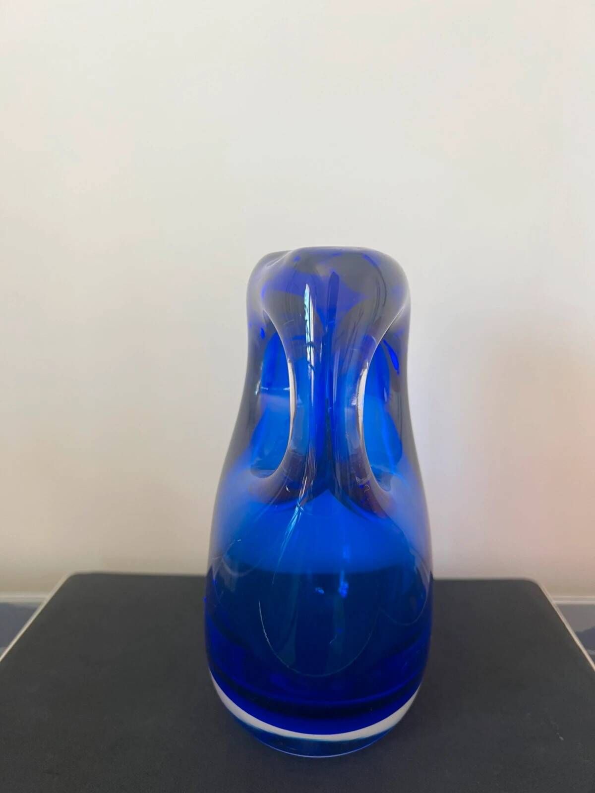 Magnificent vintage blue Murano vase.