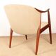 2 Scandinavian armchairs in teak and fabric, new Tyrol model, Gerhard Berg.