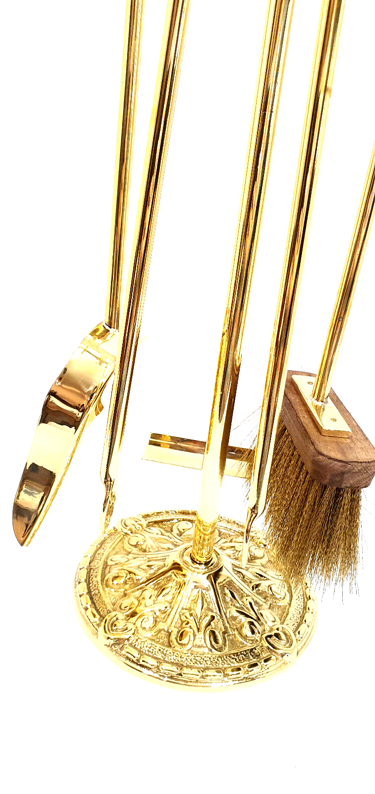 Solid brass fireplace servant 4 accessories