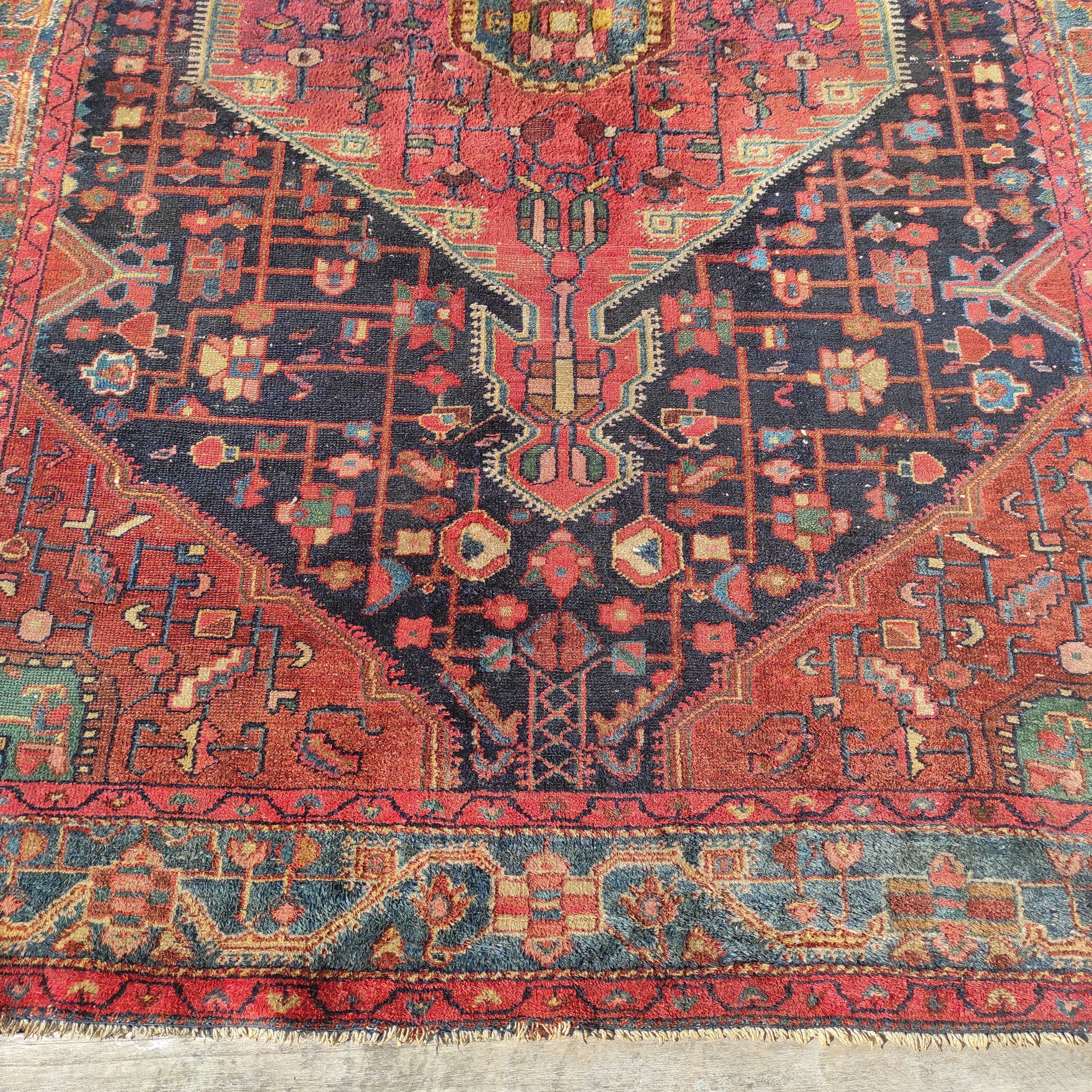 Old Persian carpet 1.62 m wide and 2.33 meters long