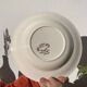 Set of 8 deep iron earth flower plates