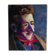 Painting portrait of a Dandy with oil on wood