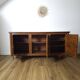Solid oak sideboard, brutalist and Art Deco work, mid-century.