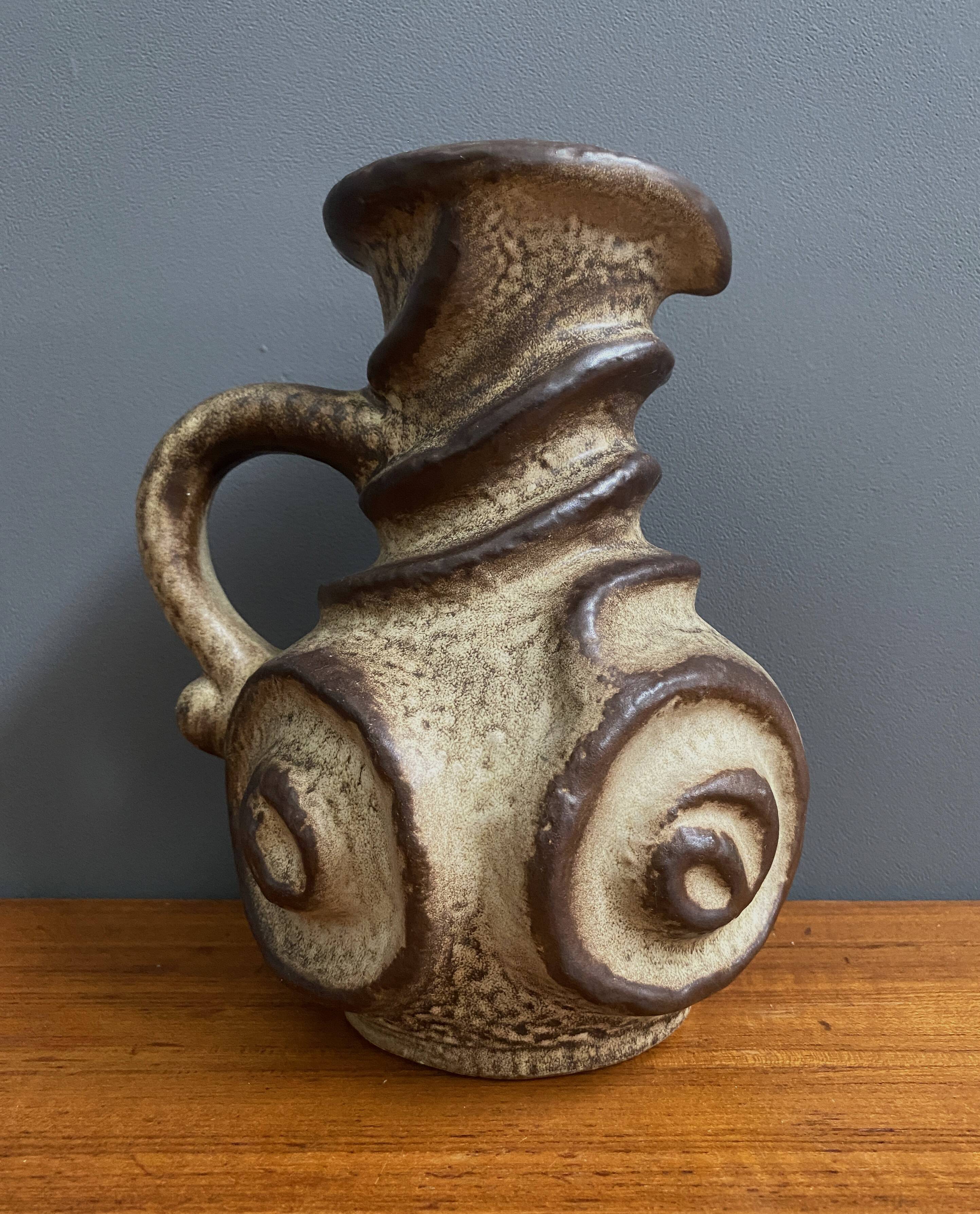 Brutalist West Germany vase by Carsten Tonnieshof model 6034-25