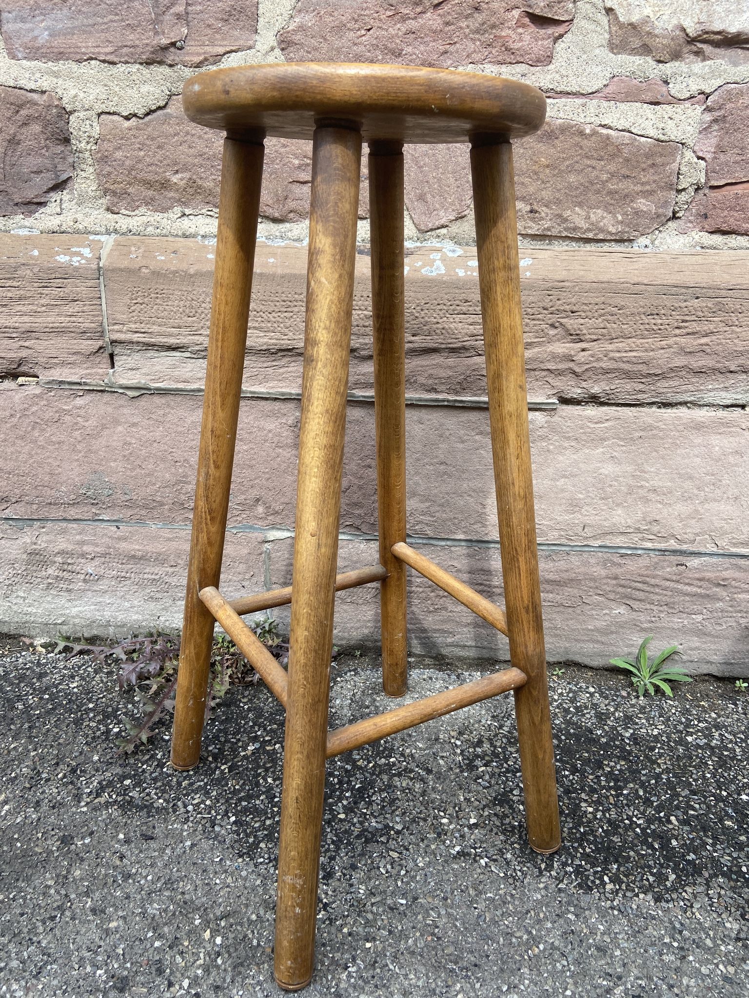paire de Tabourets de bar bois vintage