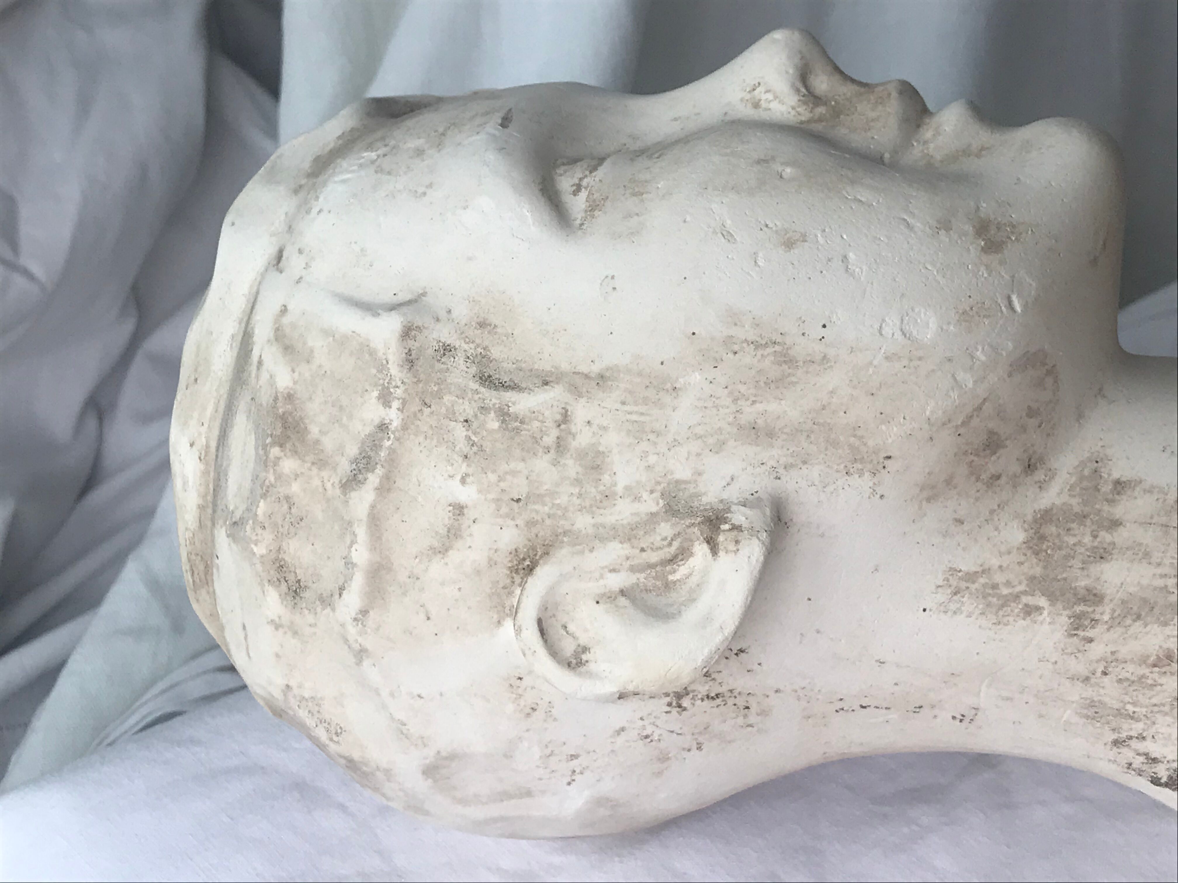 Old plaster head bust of mannequin 1930
