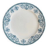 Round plate Léon Graves in ironstone, "Marie-Louise" service.