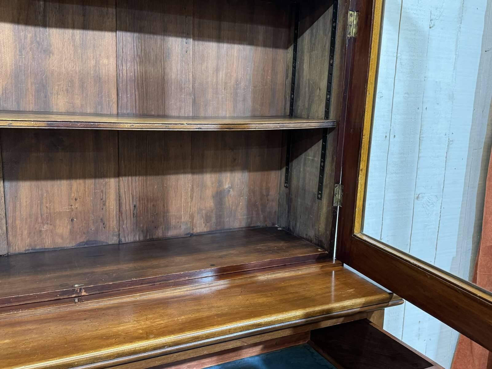 Victorian 19th-century mahogany two-body library